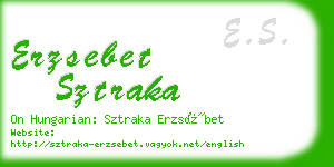 erzsebet sztraka business card